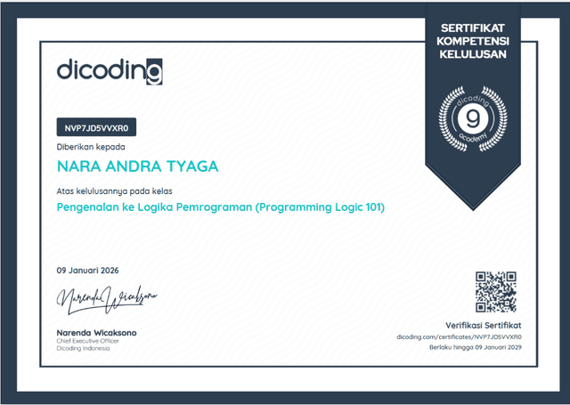 Pengenalan ke Logika Pemrograman (Programming Logic 101)
